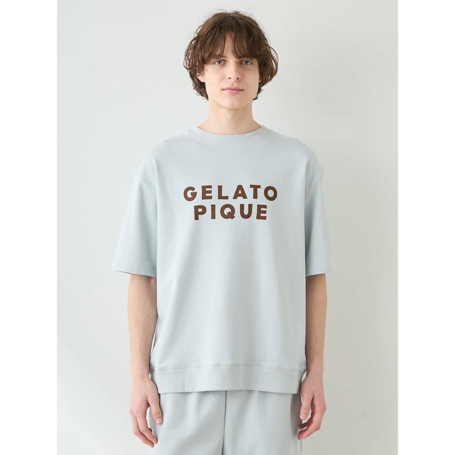 gelato pique（ジェラートピケ） UNISEX 裏毛ロゴプリントプルオーバー