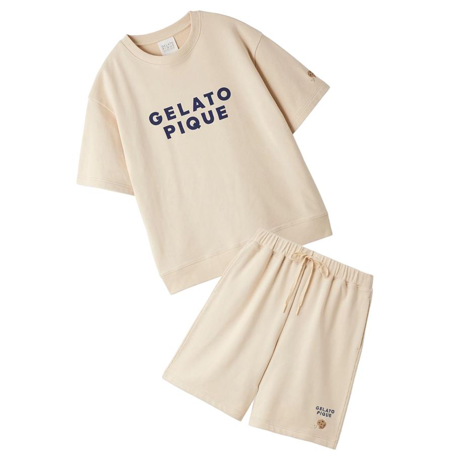 gelato pique（ジェラートピケ） UNISEX 裏毛ロゴプリントプルオーバー