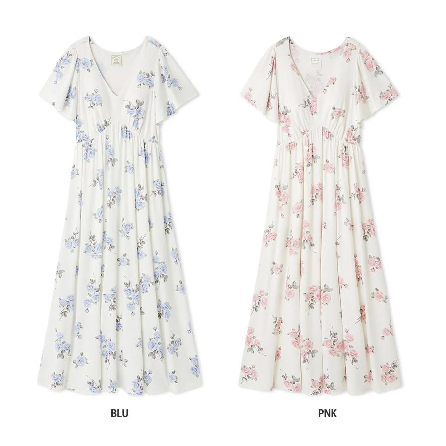 新品★TDR限定品★ルームウエアセット★ジェラートピケ★ダッフィー★長袖 gelato pique ジェラートピケ 中花柄カップインワンピース