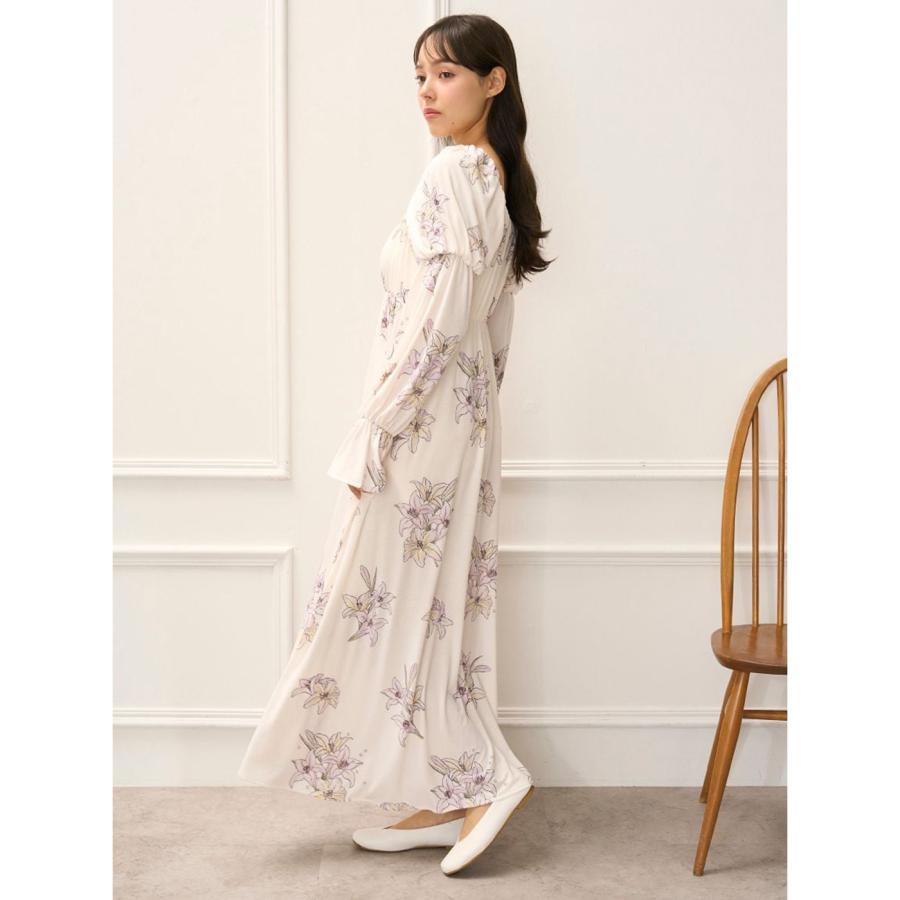 【新品タグ付】ジェラートピケ　ミュシャ　ローズ　マキシワンピ　イエロー 新品タグ付】ジェラートピケ ミュシャ ローズ マキシワンピ