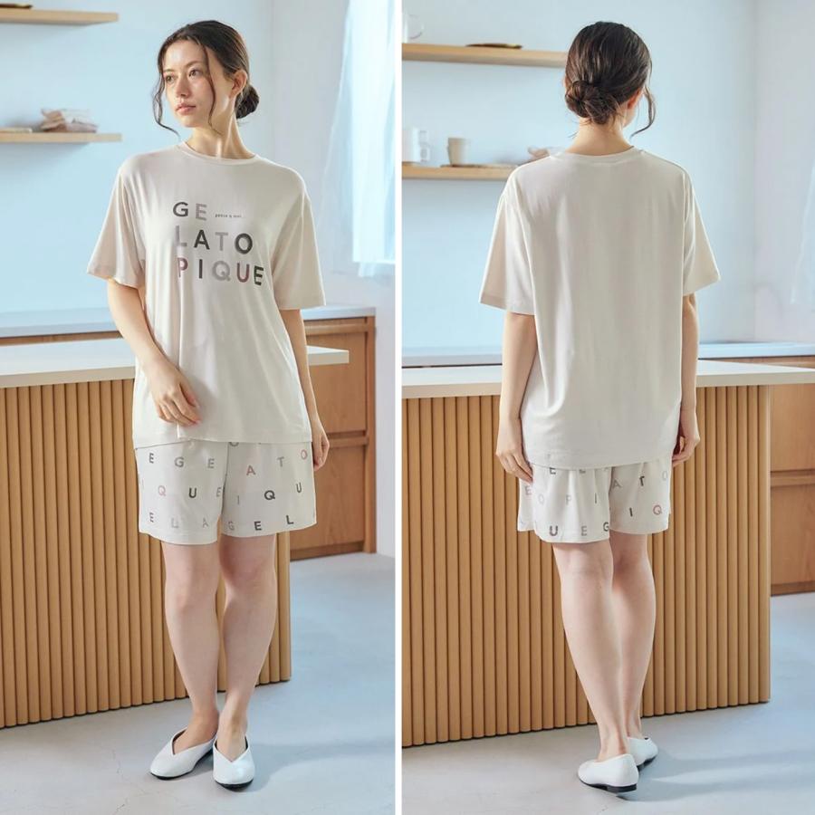 gelato pique ジェラートピケ レーヨンロゴ柄ショートパンツ