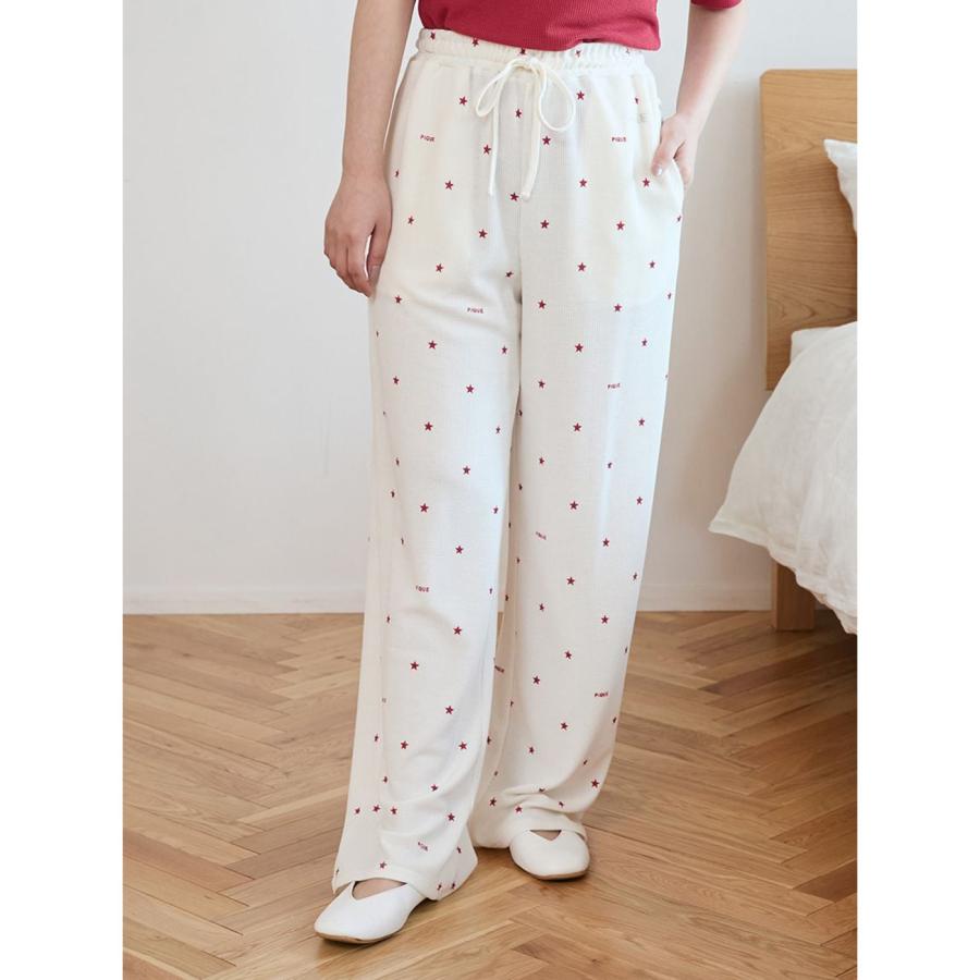 gelato pique ジェラートピケ 星柄ワッフルロングパンツ pwcp254318