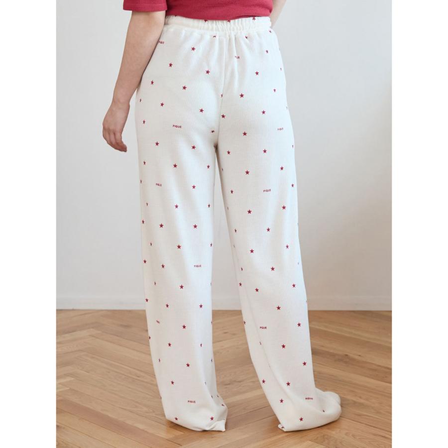 gelato pique（ジェラートピケ） 星柄ワッフルロングパンツ pwcp254318