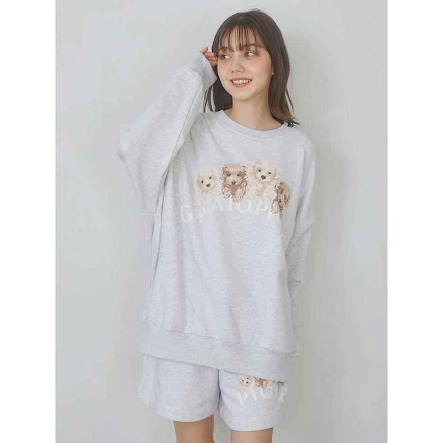 gelatopique トイプードル裏毛プルオーバー＆ショートパンツ2点セット