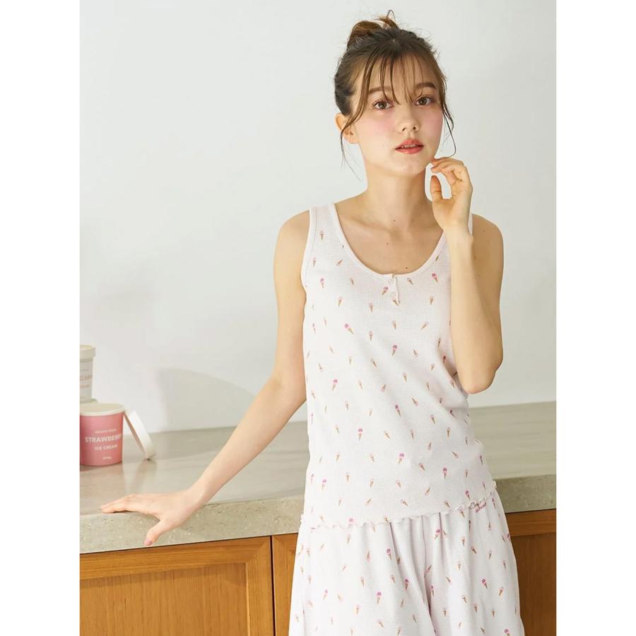 gelato pique ジェラートピケ 接触冷感 アイス柄ワッフルタンク