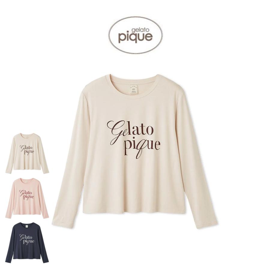 ジェラートピケ 接触冷感 レーヨンロゴロンT pwct252244 ルームウェア パジャマ 部屋着 レディース gelato pique | gelato pique