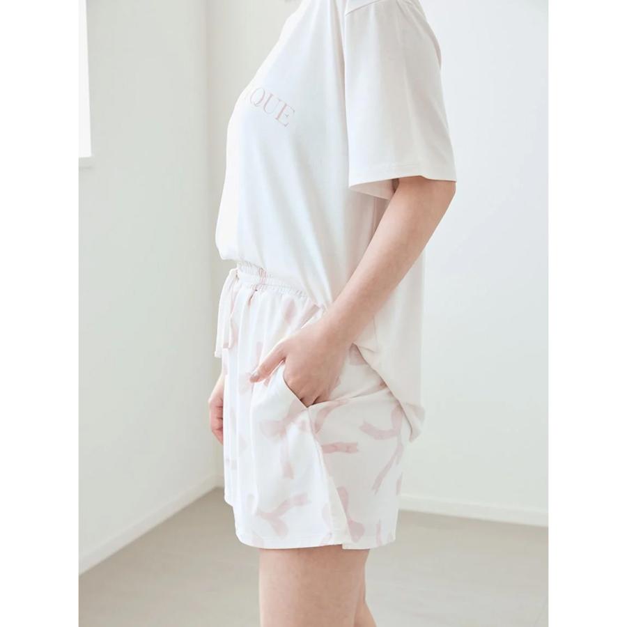 【新品】☆ジェラートピケ　接触冷感シェーク柄Tシャツ&ショートパンツ上下セット☆ 新品】☆ジェラートピケ 接触冷感シェーク柄Tシャツ&ショート