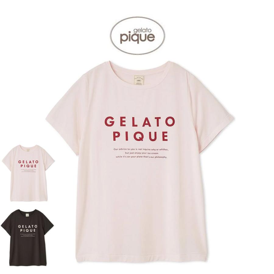 ジェラートピケ 接触冷感 COOLレーヨンロゴTシャツ pwct252347 ルームウェア パジャマ 部屋着 レディース gelato pique | gelato pique