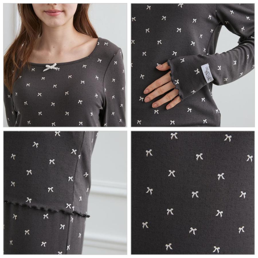 gelato pique ジェラートピケ HALLOWEEN 針抜きリボン柄プルオーバー