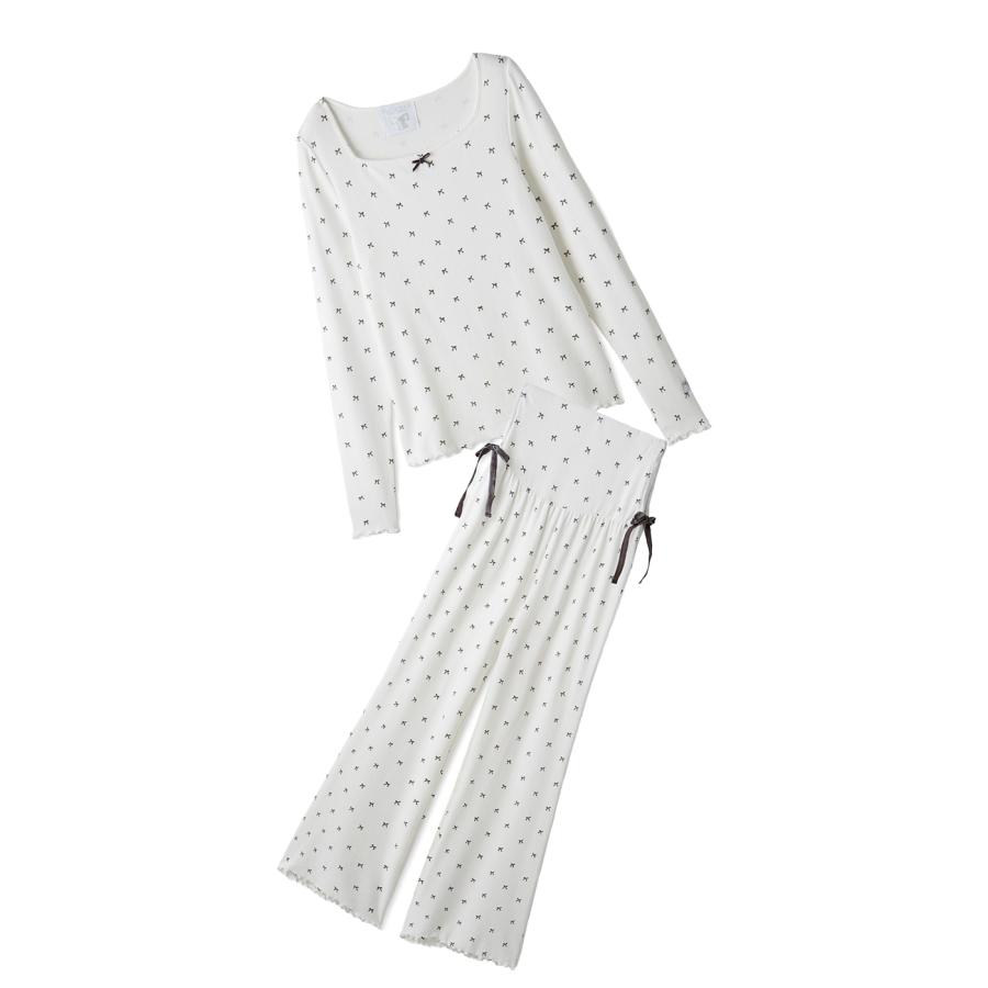 gelato pique ジェラートピケ HALLOWEEN 針抜きリボン柄プルオーバー