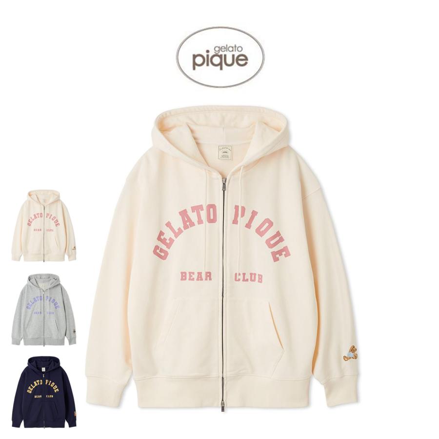 gelato pique（ジェラートピケ） スポーティーベア裏毛パーカー