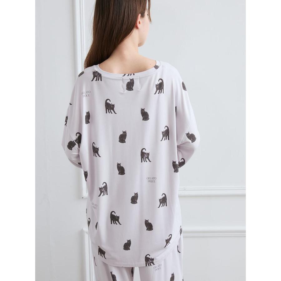 gelato pique（ジェラートピケ） HALLOWEEN CAT総柄ロンT&ロングパンツ