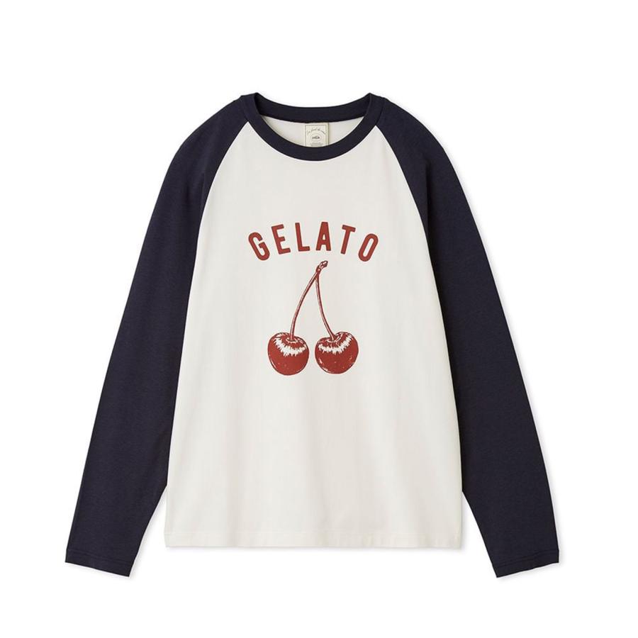 ぽこたです！◆ ジェラート・ピケ＊長袖ルームウェア gelato pique ジェラートピケ ワンポイントラグランロンT pwct254274