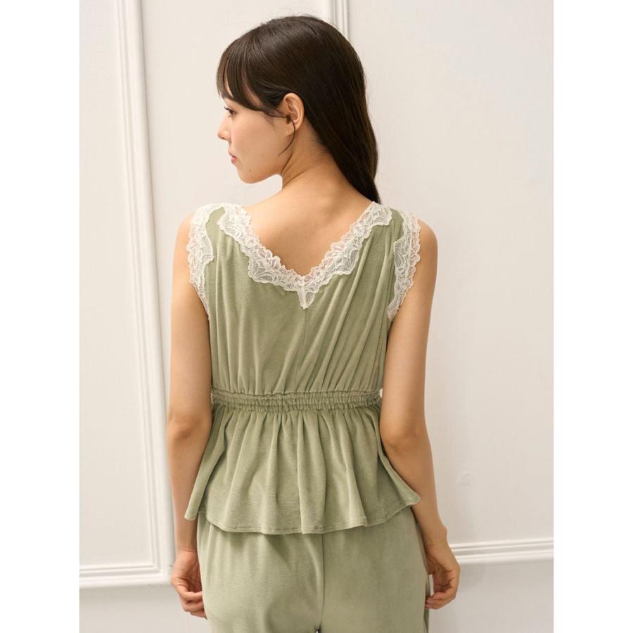 gelato pique（ジェラートピケ） SALE30%OFF MUCHA ベロア×レース 