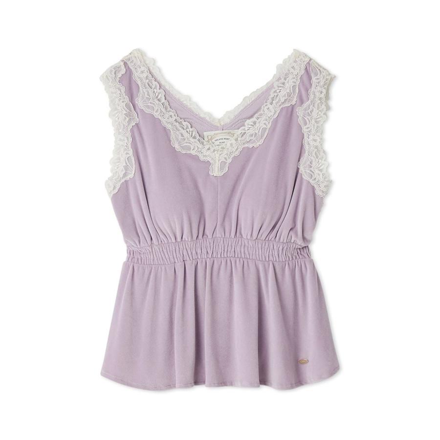 gelato pique（ジェラートピケ） SALE30%OFF MUCHA ベロア×レース