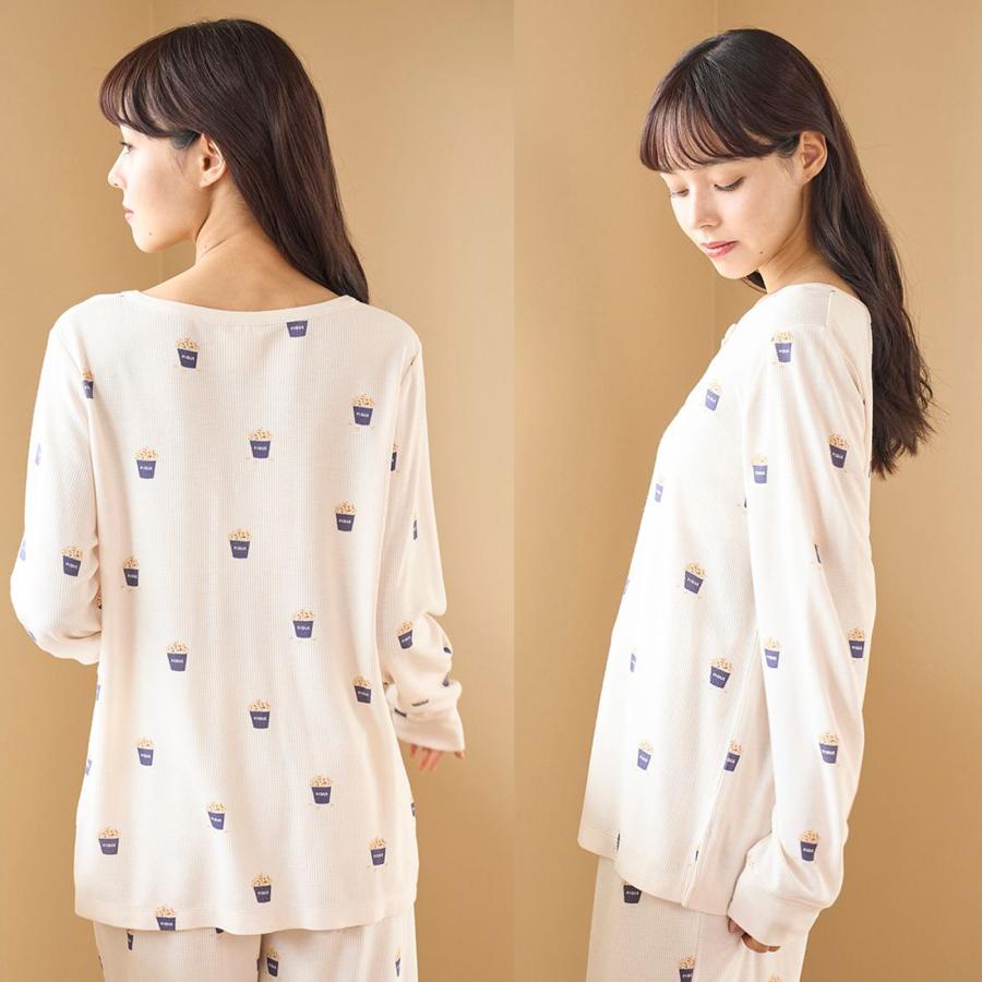 gelato pique（ジェラートピケ） モチーフ3柄ワッフルロンT&ロング