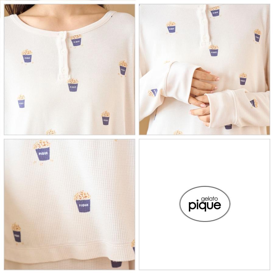 gelato pique（ジェラートピケ） モチーフ3柄ワッフルロンT&ロング