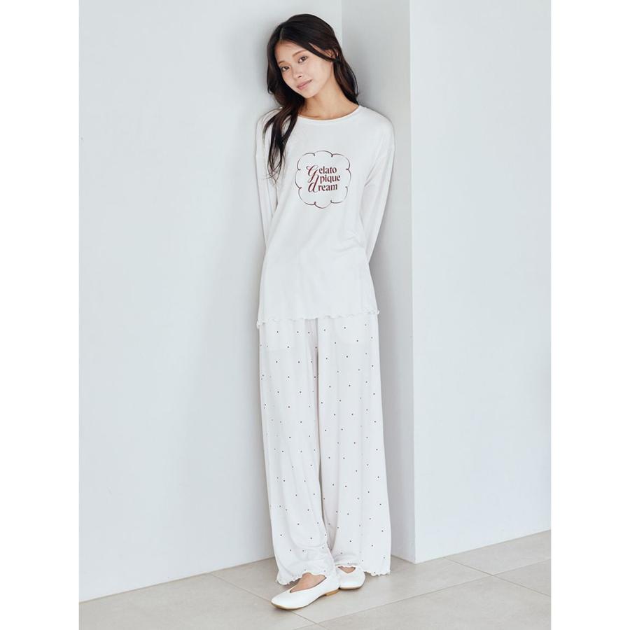 gelato pique（ジェラートピケ） ワンポイントレーヨンロゴロンT&