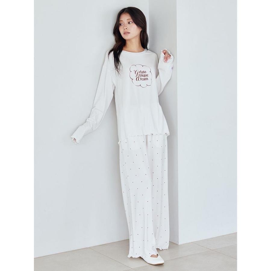 gelato pique（ジェラートピケ） ワンポイントレーヨンロゴロンT&