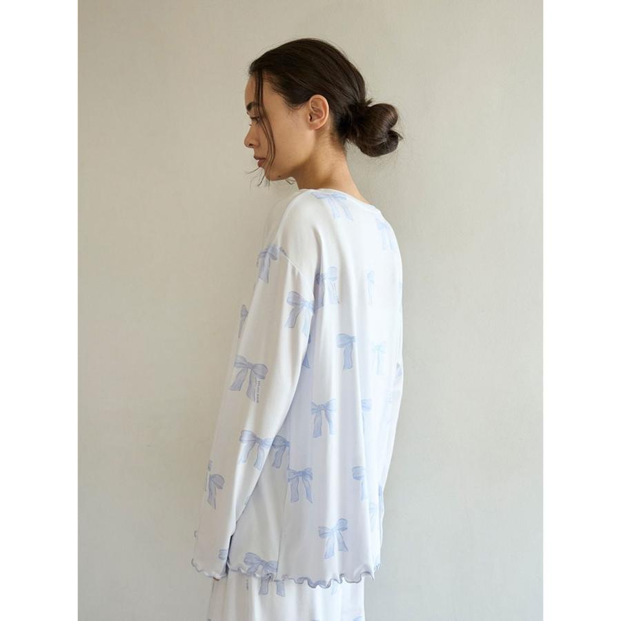 gelato pique ジェラートピケ リボン柄ロンT&ロングパンツセット