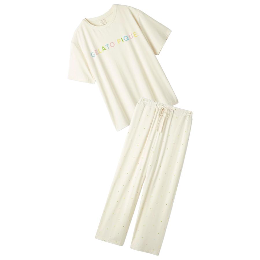 gelato pique（ジェラートピケ） 接触冷感 モチーフ4柄Tシャツ&ロング