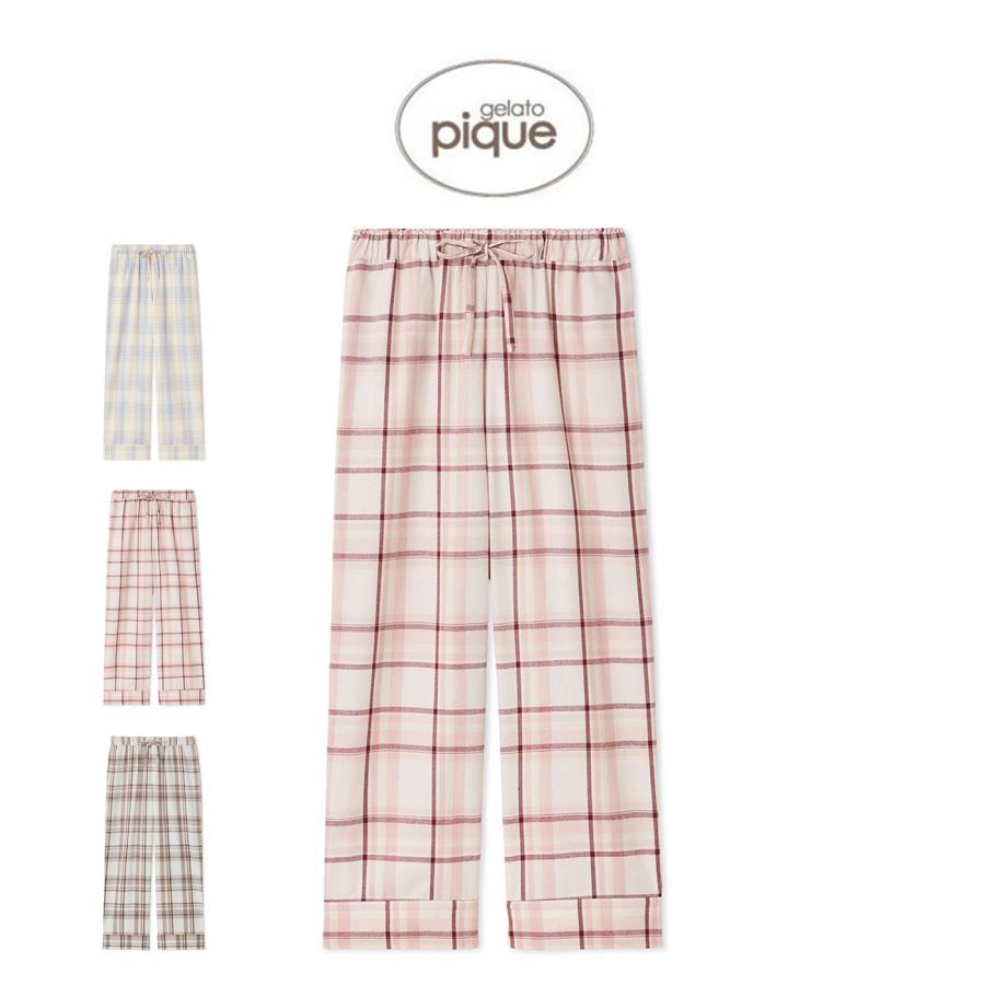 gelato pique トレンドチェック柄　上下セット 新品 セール】トレンドチェック柄シャツ（ルームウェア/パジャマ