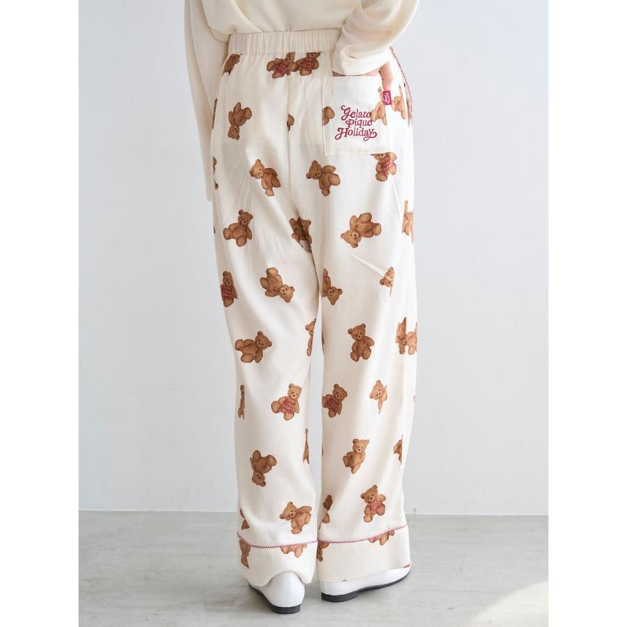 gelato pique（ジェラートピケ） HOLIDAY ベア柄ネルロングパンツ