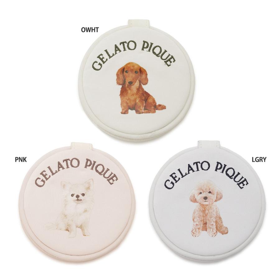 gelato pique DOG柄丸形ミラー pwgg241667 ジェラピケ レディース コンパクトミラー 手鏡 ハンドミラー メイク｜selectzakkamu｜05