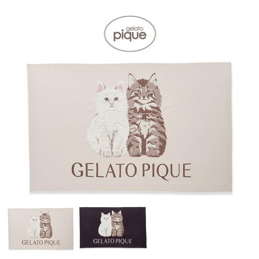 gelato pique CATジャガードブランケット 膝掛け ジェラートピケ 猫
