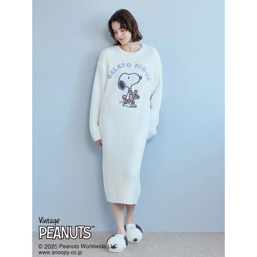 ジェラートピケ PEANUTS SNOOPY×BEAR ジャガードワンピース pwno251034
