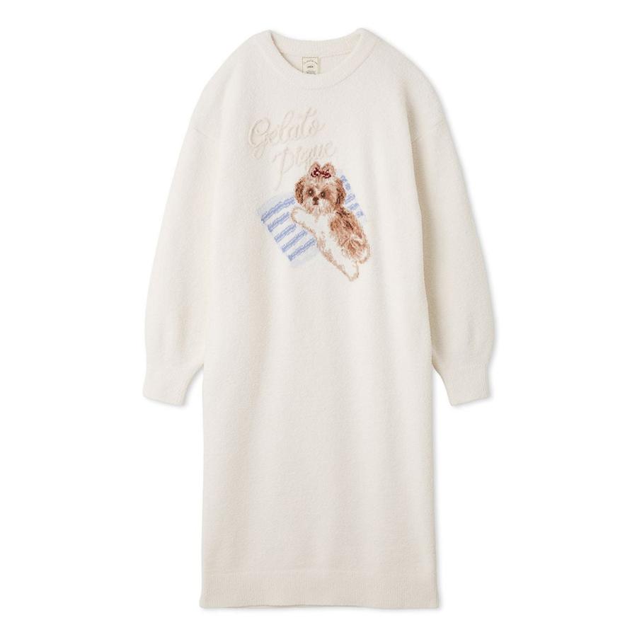 ジェラートピケ　長袖　ワンピース gelato pique ジェラートピケ シーズ―ジャガードワンピース