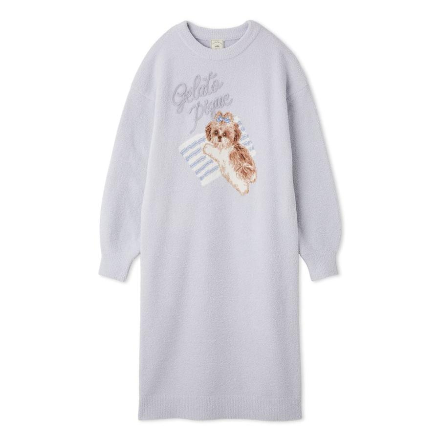 ジェラートピケ　大人気　限定　クロネコ　ジャガード　ワンピース gelato pique｜ツインキャットジャガードワンピース | Rakuten