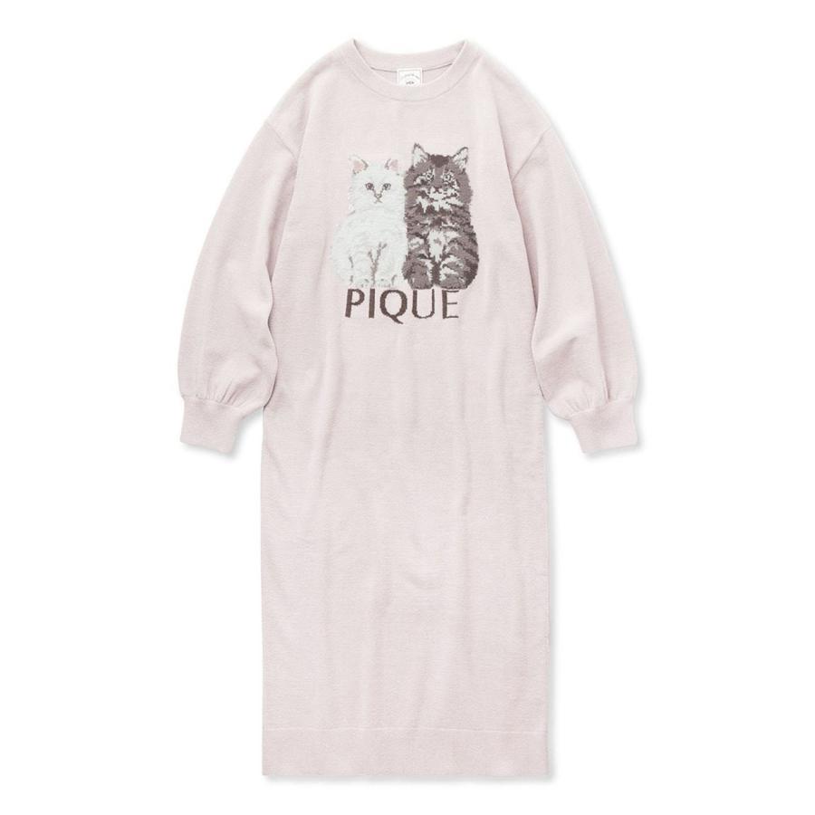 gelato pique（ジェラートピケ） ツインキャットジャガードワンピース