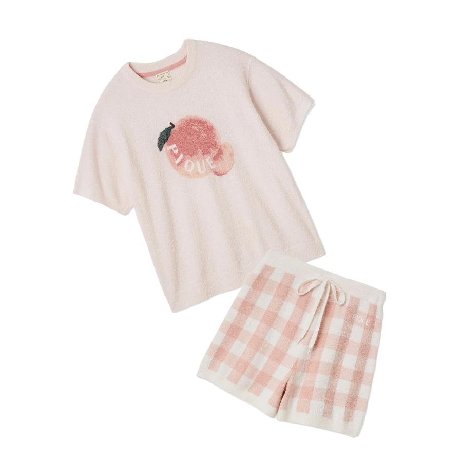 フルーツジャガードプルオーバー＆チェックジャガードショートパンツ gelato pique ジェラートピケ フルーツジャガードプルオーバー