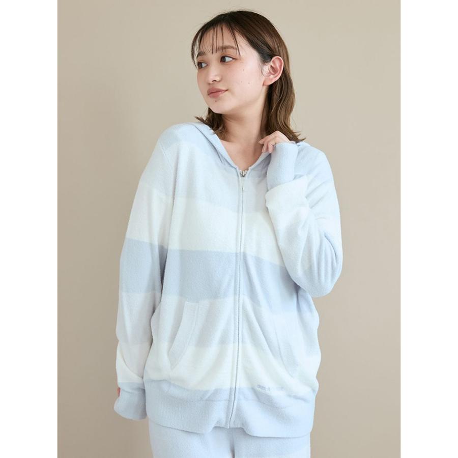 ジェラートピケ スムーズィーlite3ボーダーパーカー pwnt254012 ルームウェア 部屋着 パジャマ レディース gelato pique | gelato pique | 05