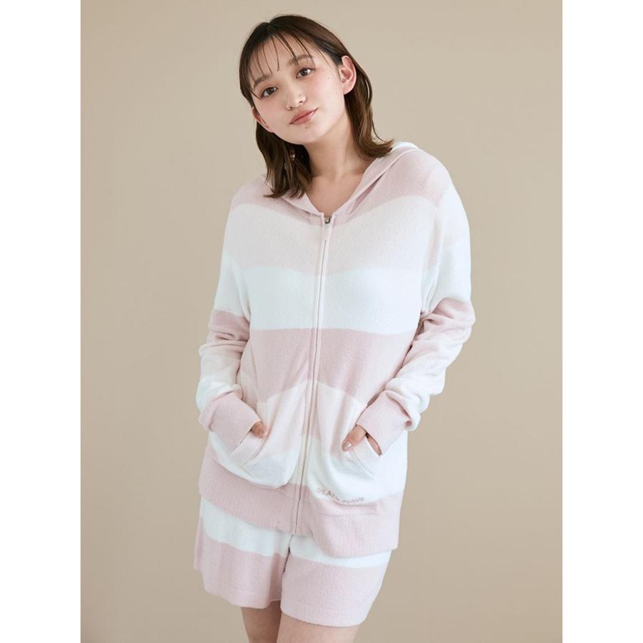 ジェラートピケ スムーズィーlite3ボーダーパーカー pwnt254012 ルームウェア 部屋着 パジャマ レディース gelato pique | gelato pique | 06