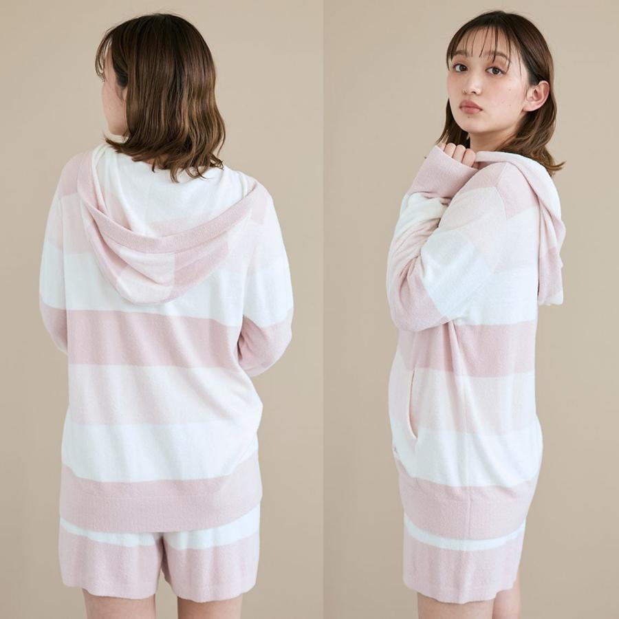 ジェラートピケ スムーズィーlite3ボーダーパーカー pwnt254012 ルームウェア 部屋着 パジャマ レディース gelato pique | gelato pique | 07
