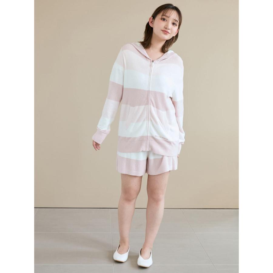 ジェラートピケ スムーズィーlite3ボーダーパーカー pwnt254012 ルームウェア 部屋着 パジャマ レディース gelato pique | gelato pique | 09