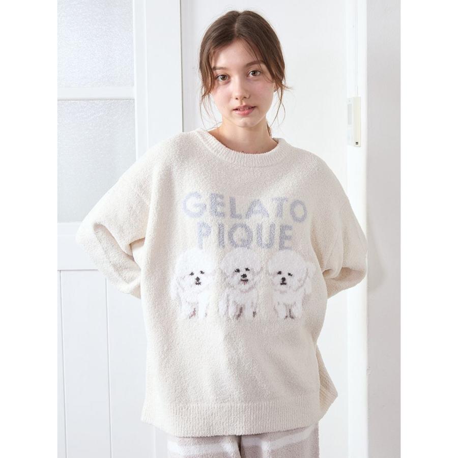 GELATO PIQUE モチーフジャガードプルオーバー&ロングパンツセット　F gelato pique ジェラートピケ モチーフジャガードプルオーバー