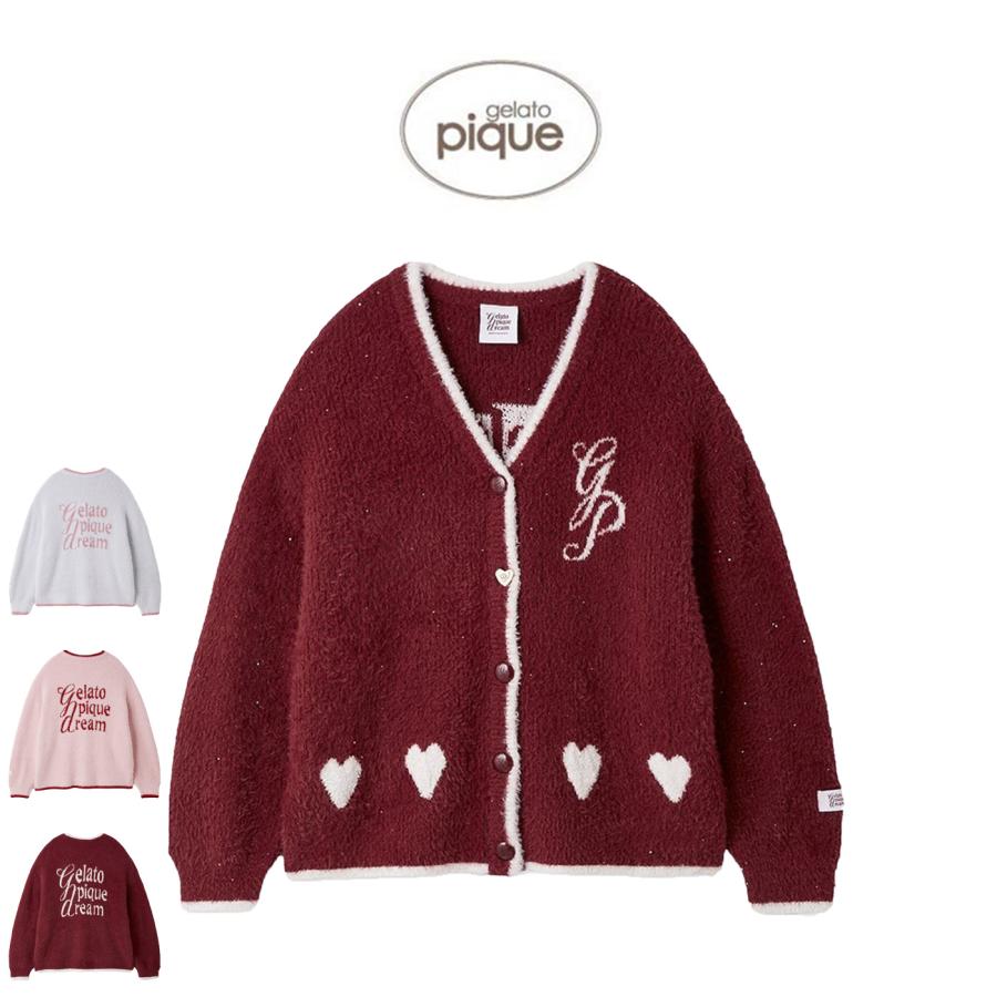 gelato pique（ジェラートピケ） ラメフェザーカーディガン pwnt255081