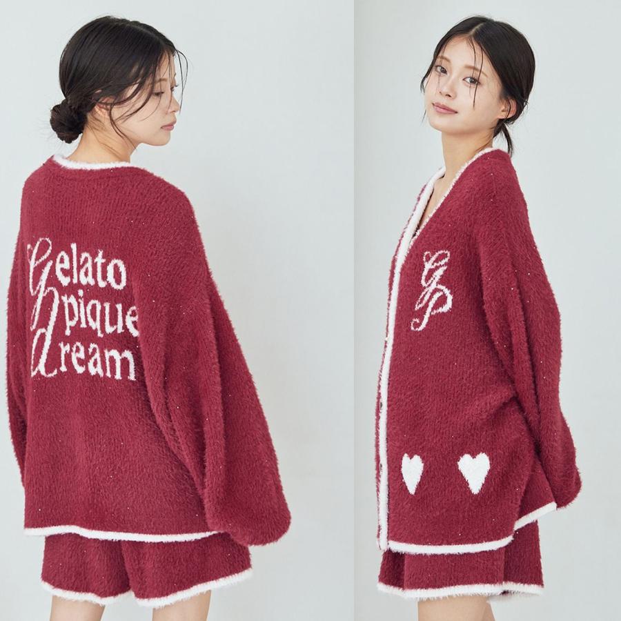 gelato pique（ジェラートピケ） ラメフェザーカーディガン pwnt255081