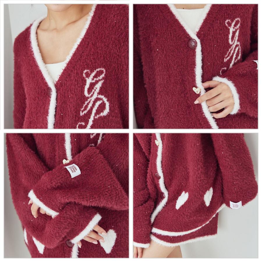 gelato pique（ジェラートピケ） ラメフェザーカーディガン pwnt255081