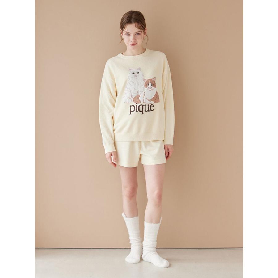 gelato pique（ジェラートピケ） エアリーモコキャットジャガードプル