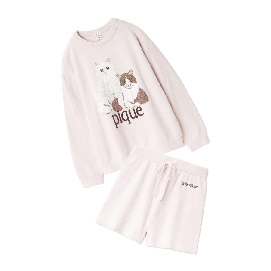 gelato pique（ジェラートピケ） エアリーモコキャットジャガードプル