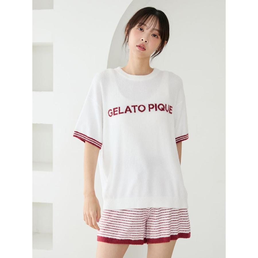 GELATO PIQUE ストロベリー柄半袖ルームウェアセット　新品・未使用 gelato pique（ジェラートピケ） スムーズィーロゴジャガードプル
