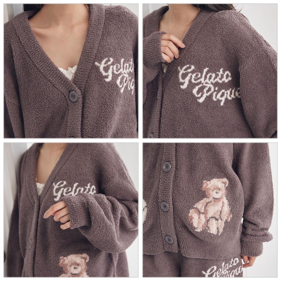 gelato pique（ジェラートピケ） ベビモコベアジャガードカーディガン