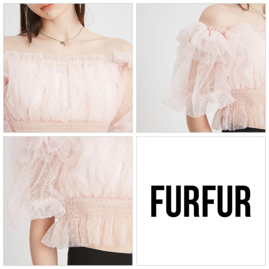 FURFUR SALE50%OFF ファーファー ドットチュールパフスリーブ FURFUR SALE50%OFF ファーファー ドットチュールパフスリーブ
