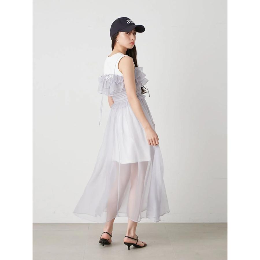 snidel ノースリーブミニワンピース SNIDEL（スナイデル）の「ノースリジャケットミニワンピース