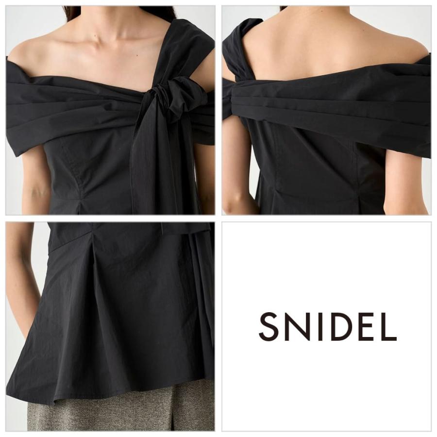 SNIDEL SALE40%OFF スナイデル アシメリボンブラウス swfb244137