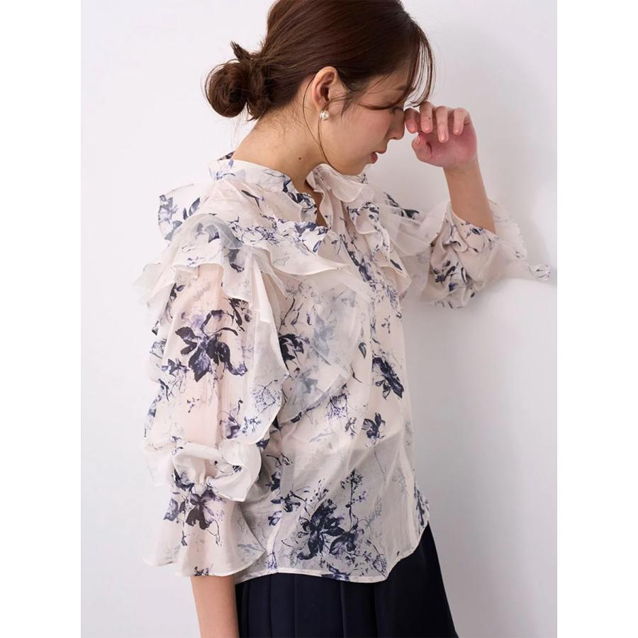 SNIDEL SALE10%OFF スナイデル シアーフリルブラウス swfb251167  